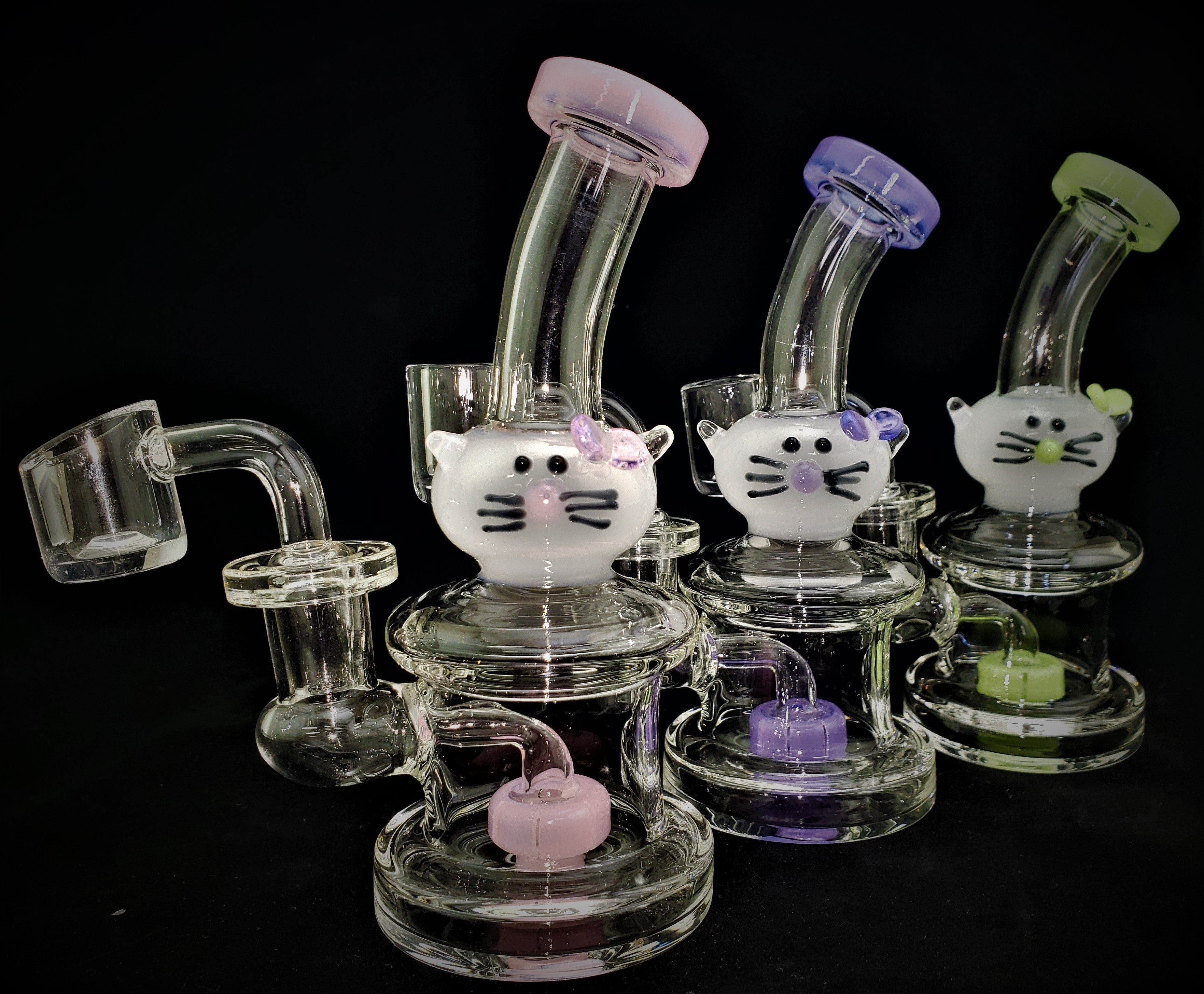 5" Shower Head Perk with Cat Face Mouth