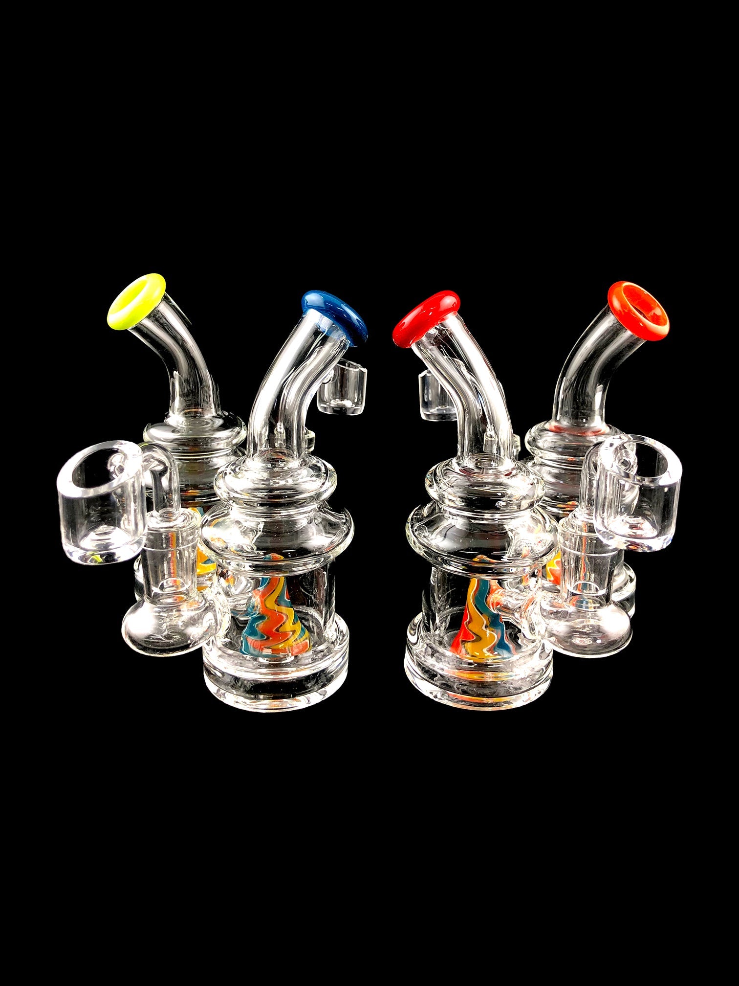 5" Clear Reverse Color Cone Mini Dab Rig