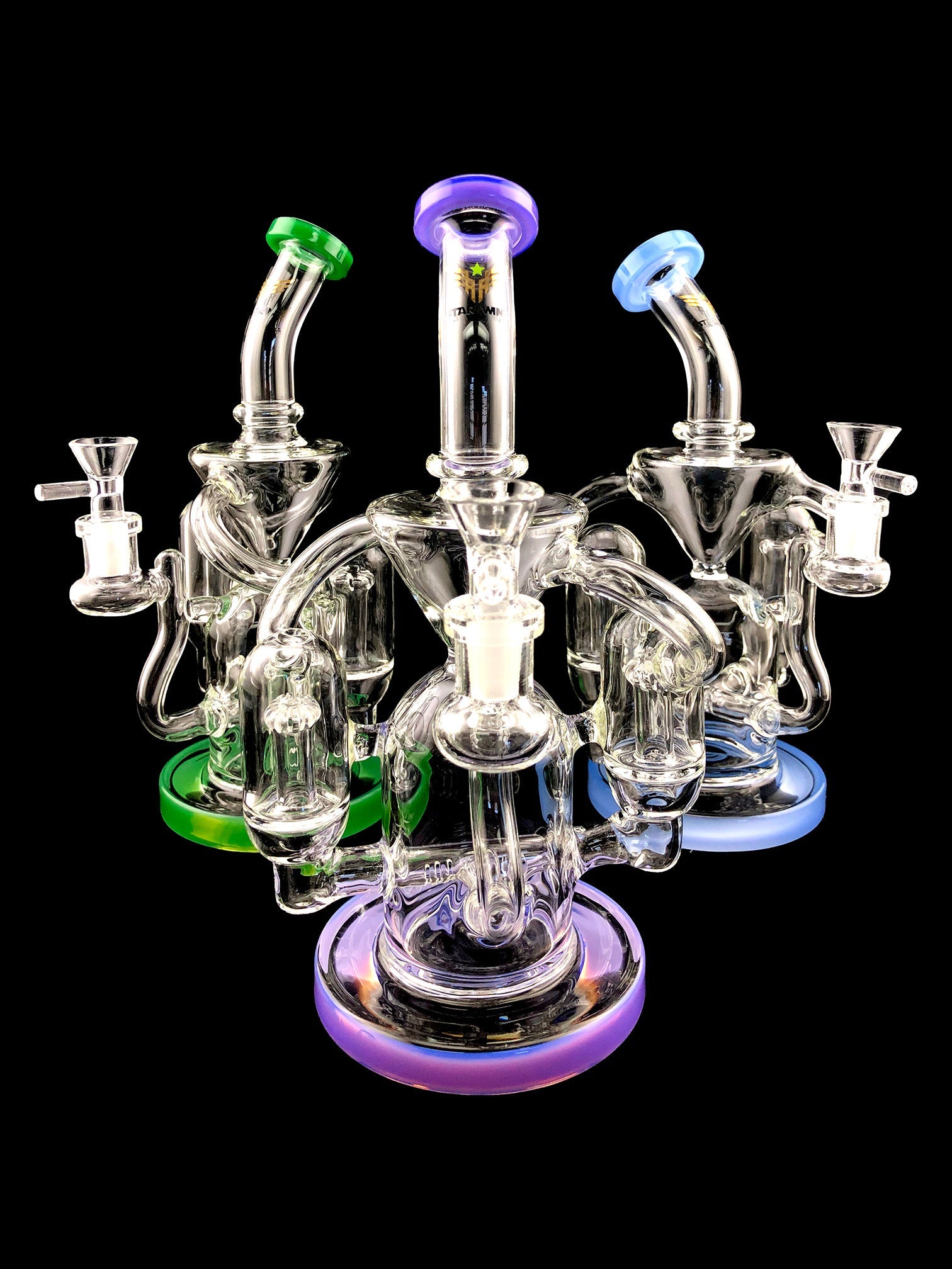 10" Star Wing Double Dome & Inline Perc Water Pipe
