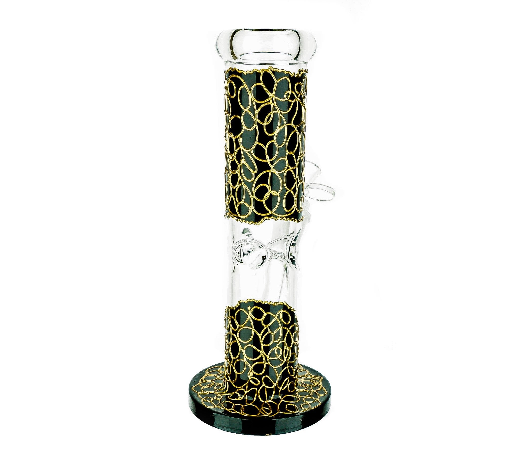 10" Fancy Print Straight Ice Catcher Water Pipe