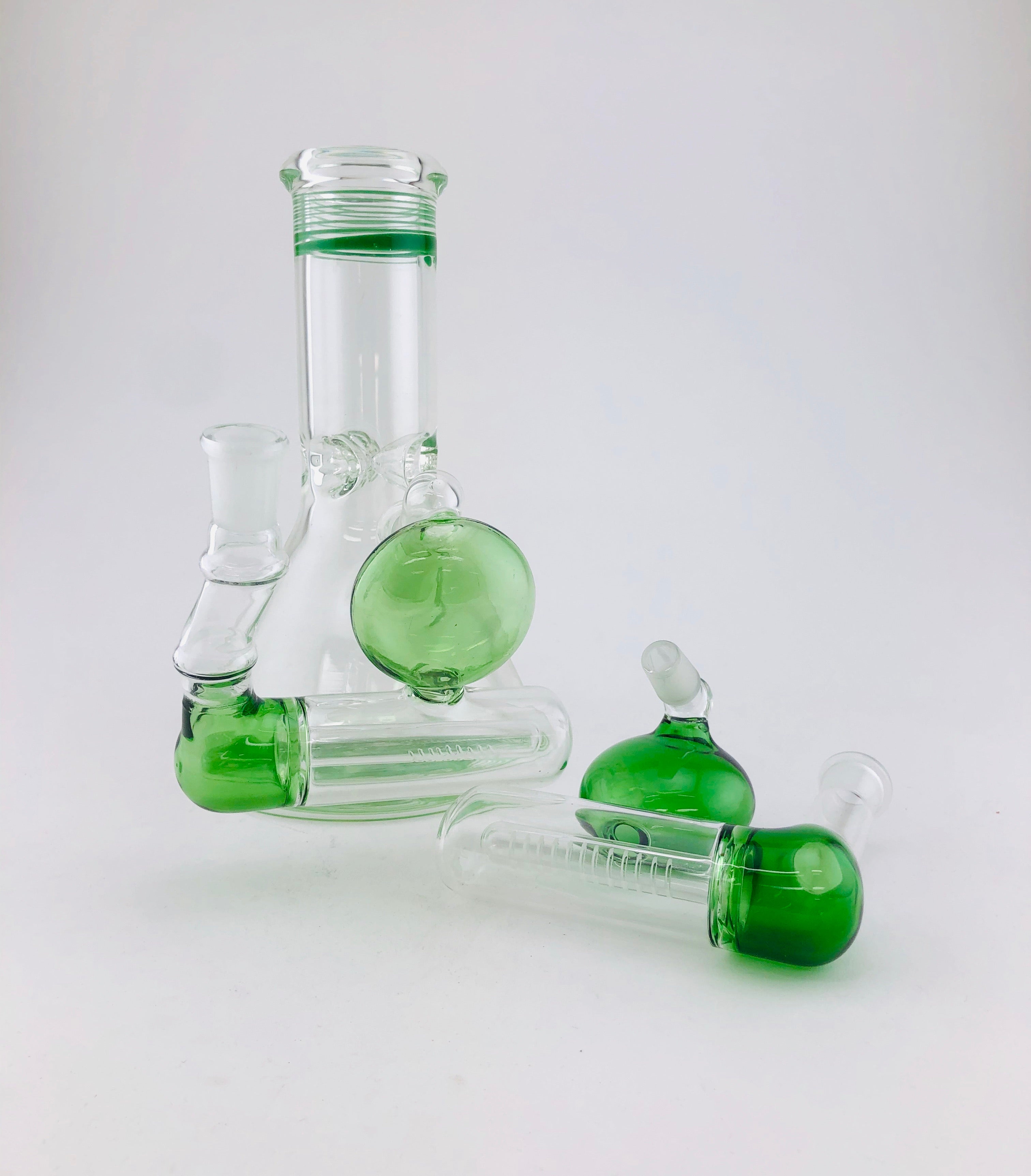 14/14mm Green Diffused Inline Ash Catcher