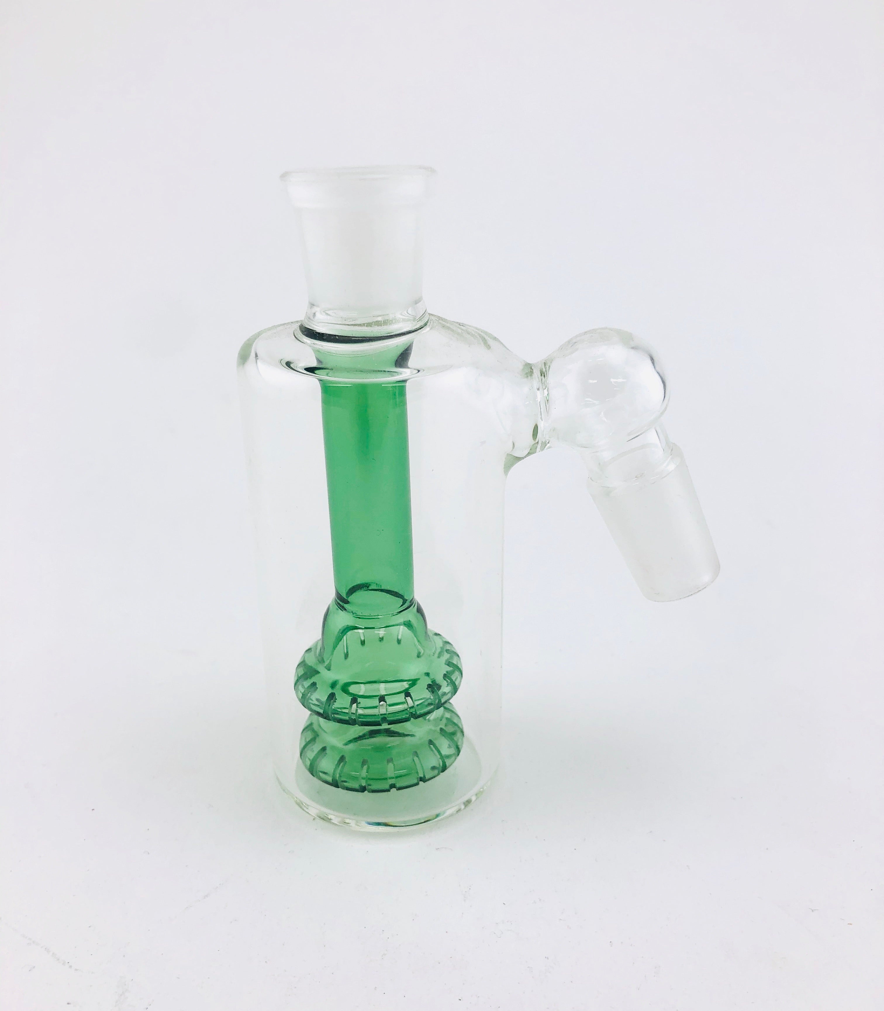 18/18mm Green Double Shower Perc Ash Catcher