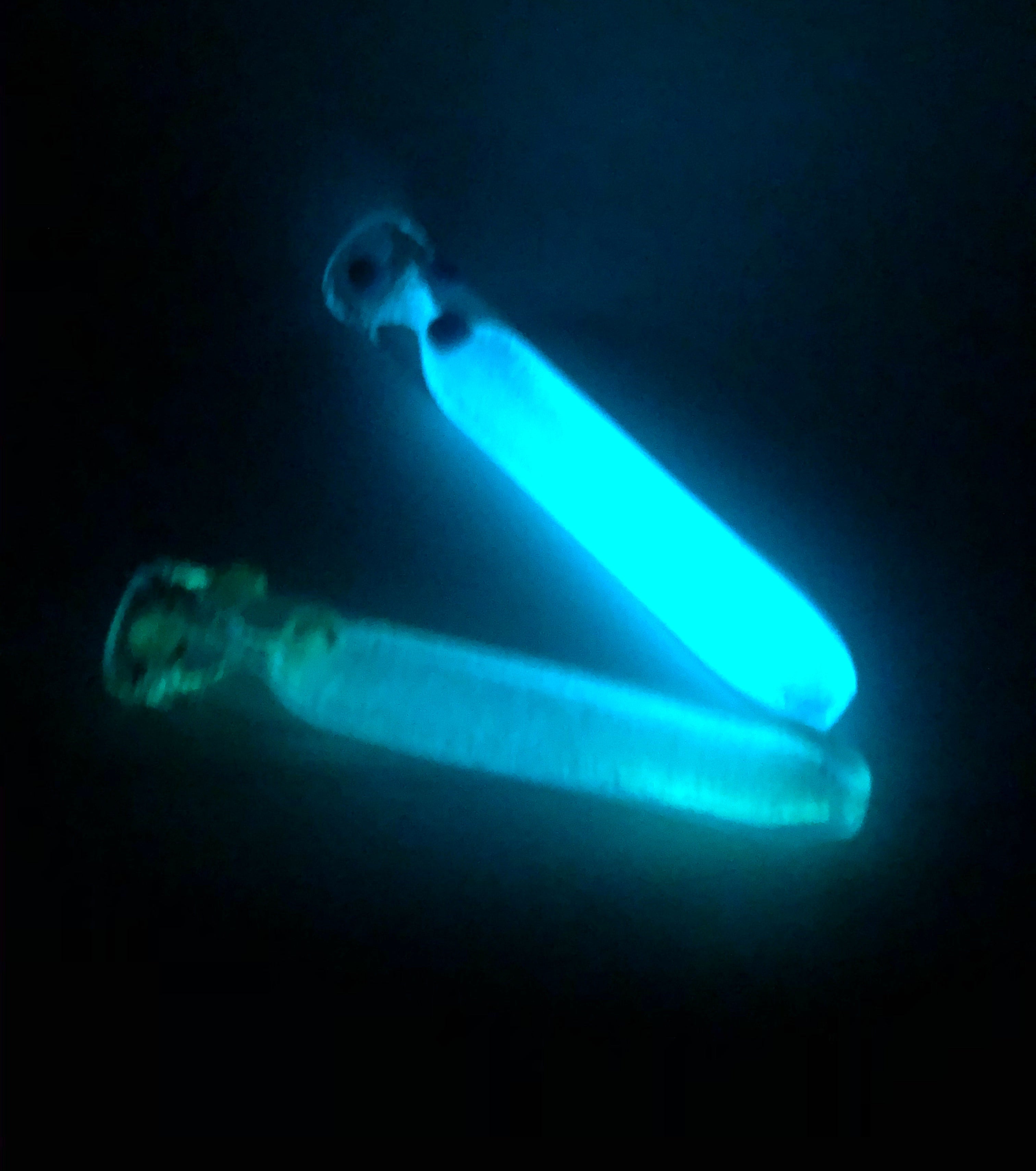 4" Glow In The Dark Triple Bead Chillum