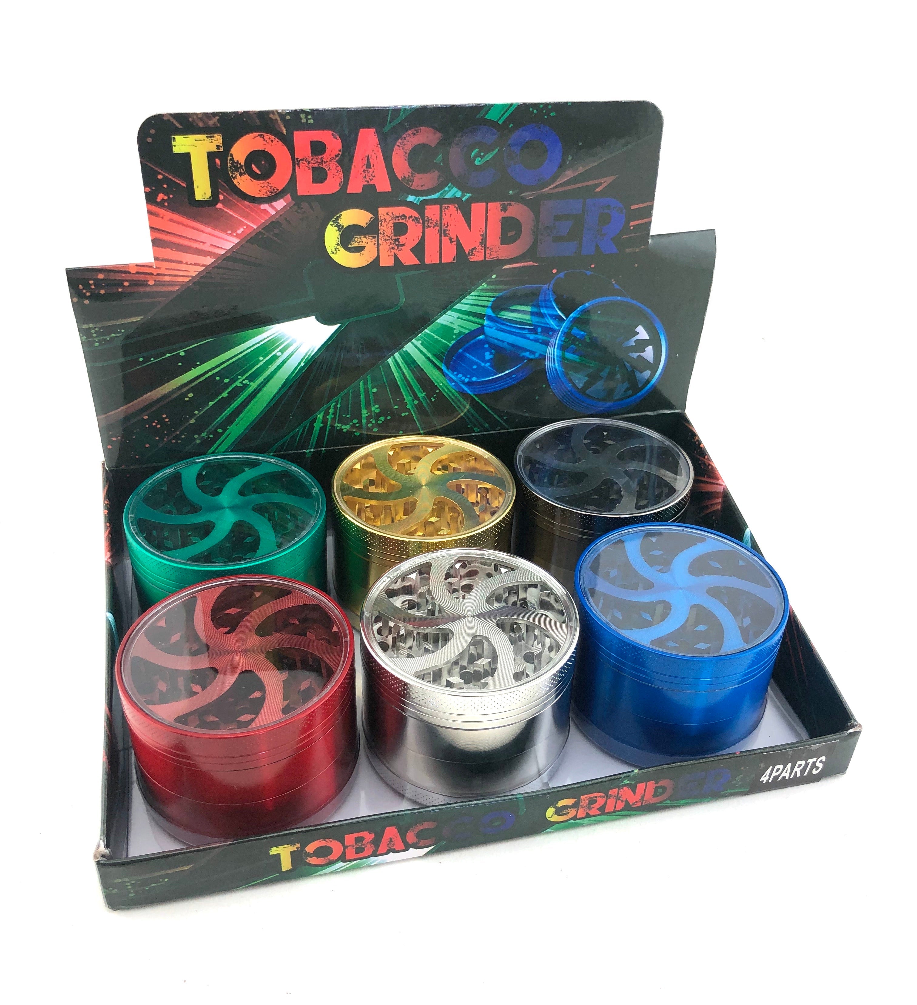 2.5" Spiral Wheel Clear Top Color Grinder